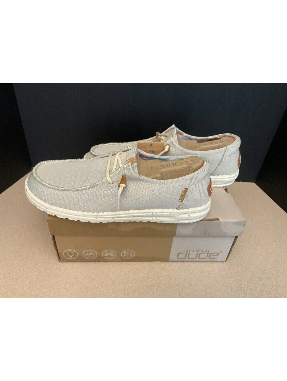 New! Womens Hey Dude Wendy Eco Sox Cloud Slip On Comfort Shoes. Size 12. Nice!